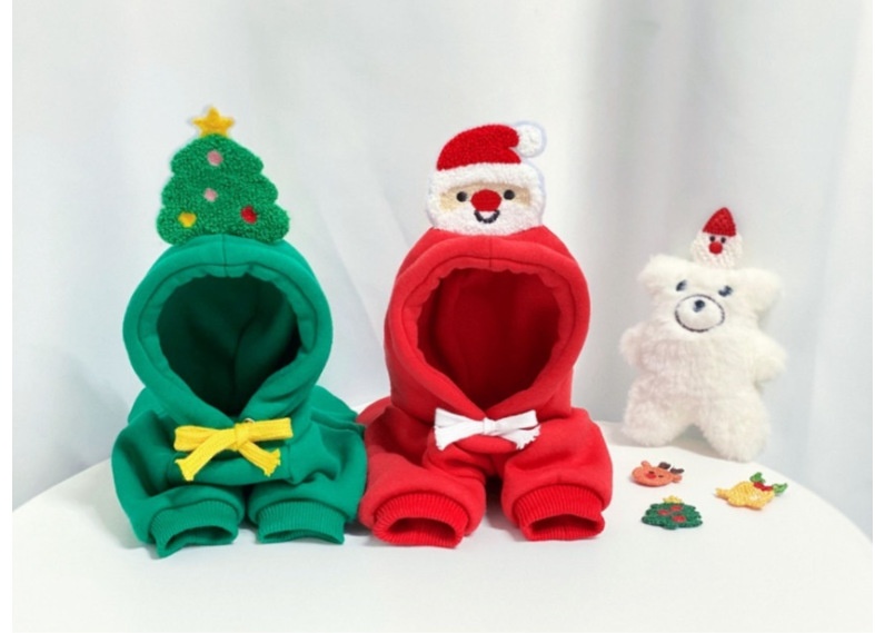 Christmas Holiday Dog Hoodie Pet Warm Sweatshirt Coat