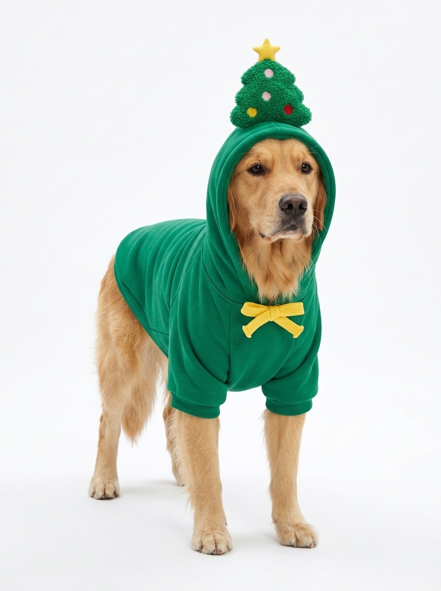 Christmas Holiday Dog Hoodie Pet Warm Sweatshirt Coat
