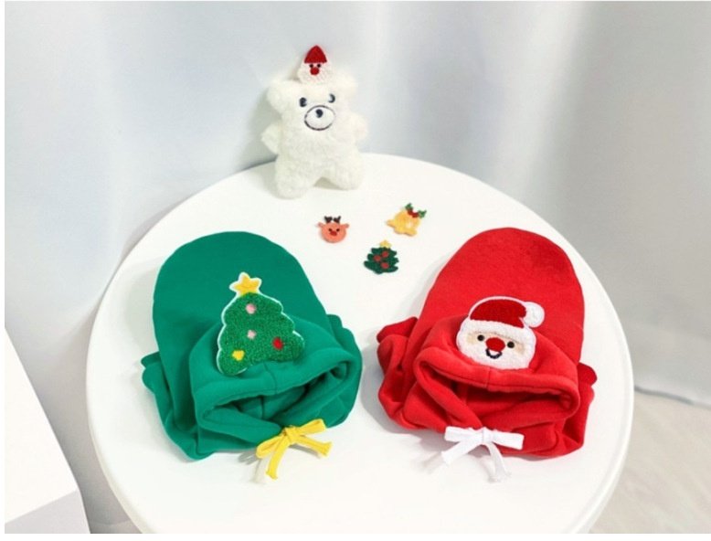 Christmas Holiday Dog Hoodie Pet Warm Sweatshirt Coat