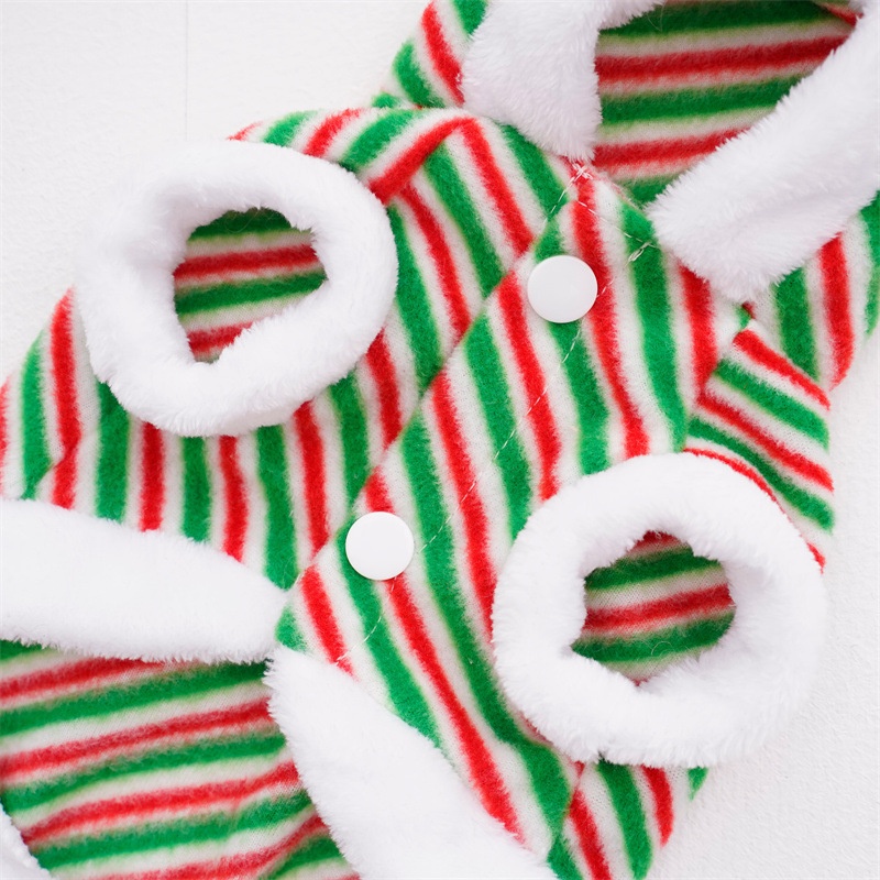 Striped Reindeer Dog Hoodie Christmas Pet Apparel