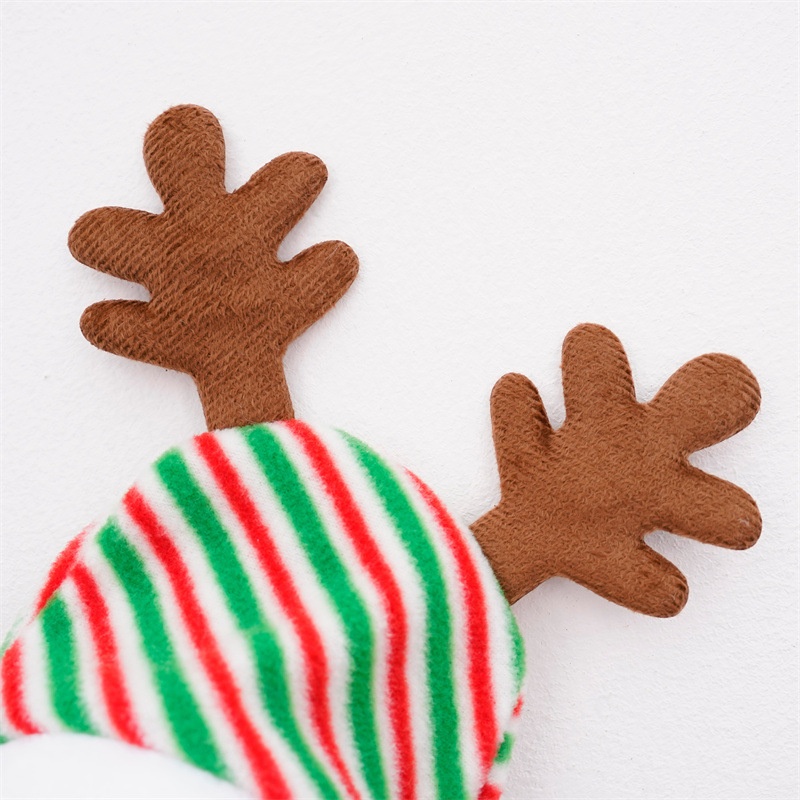 Striped Reindeer Dog Hoodie Christmas Pet Apparel