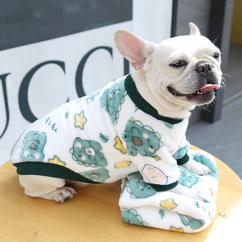 Soft Fleece Dog Sweater Warm Printed Pullover for Pets