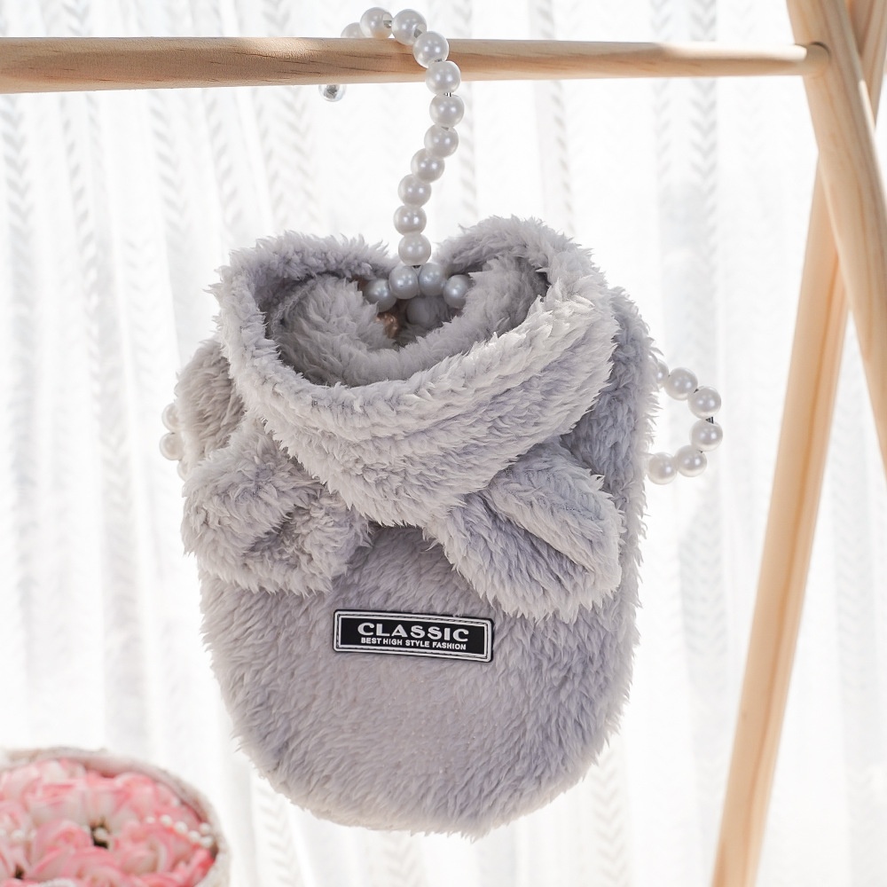 Plush Bunny Ear Fleece Pet Vest Coat with Hood