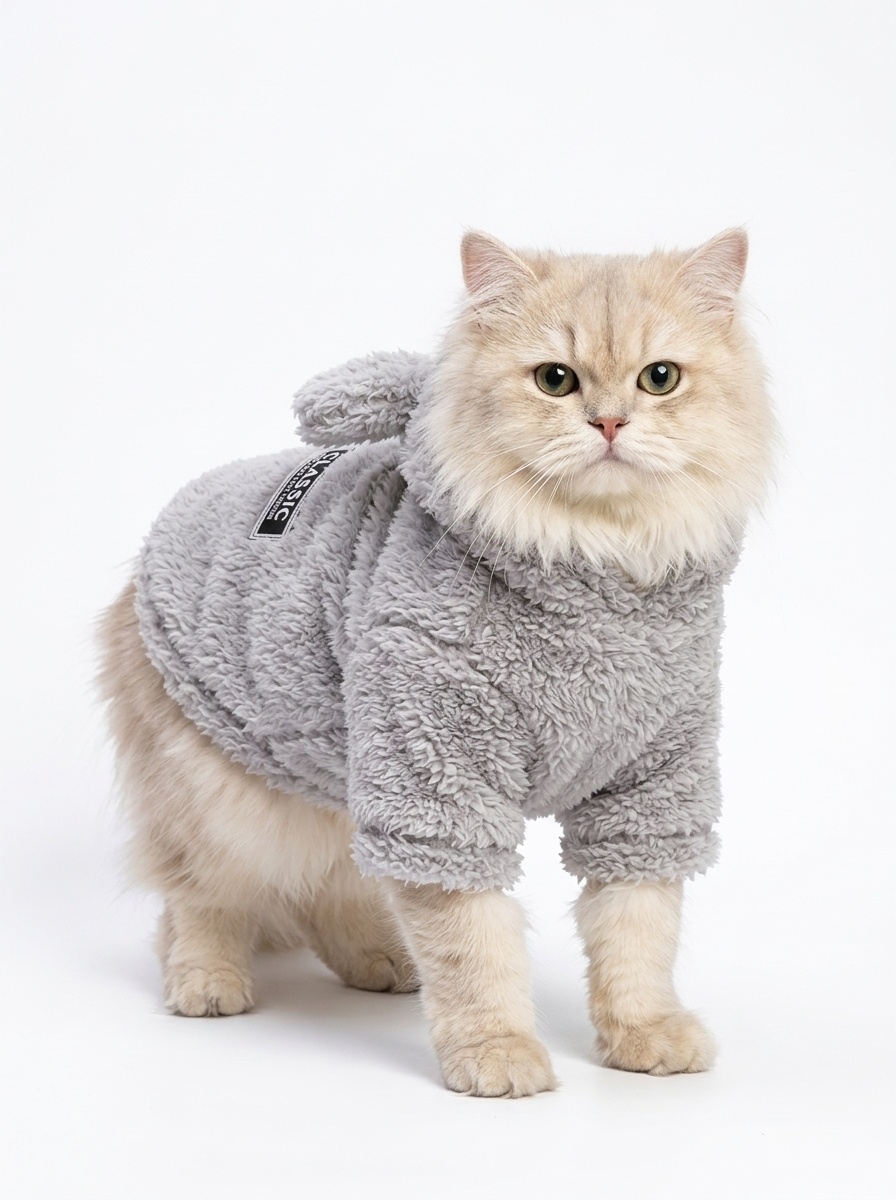 Plush Bunny Ear Fleece Pet Vest Coat with Hood