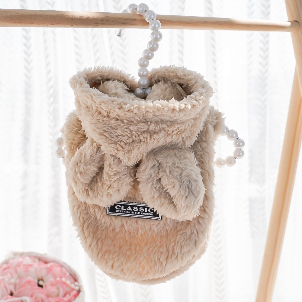 Plush Bunny Ear Fleece Pet Vest Coat with Hood