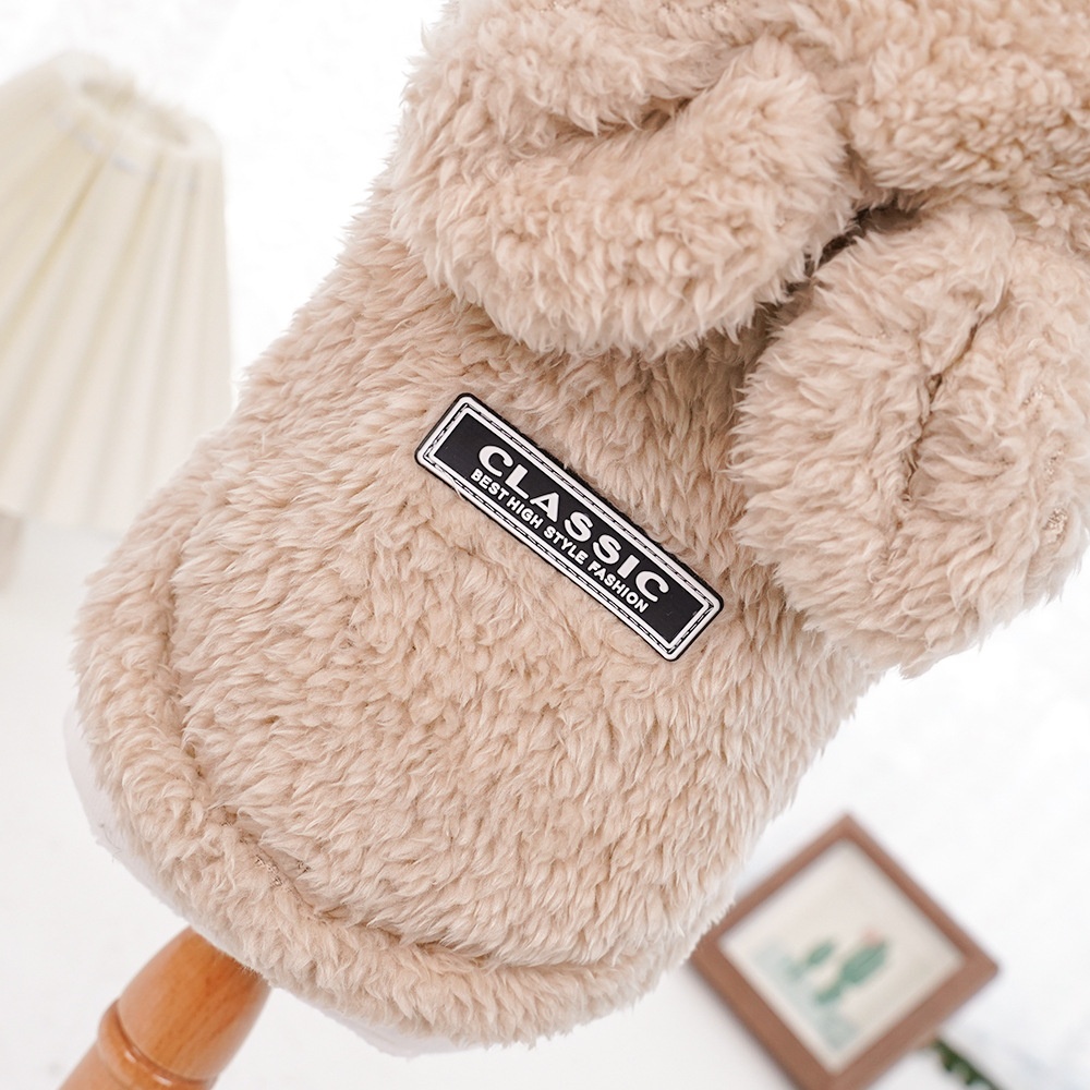 Plush Bunny Ear Fleece Pet Vest Coat with Hood