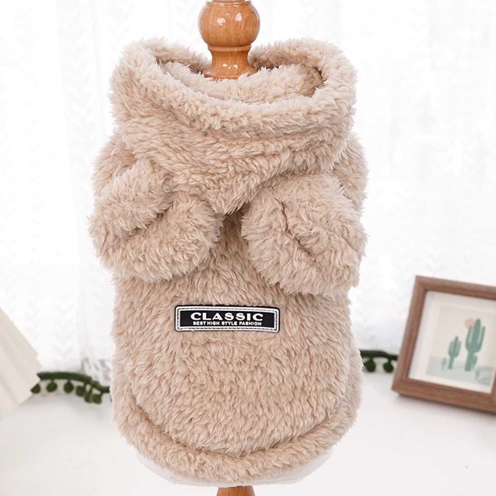 Plush Bunny Ear Fleece Pet Vest Coat with Hood