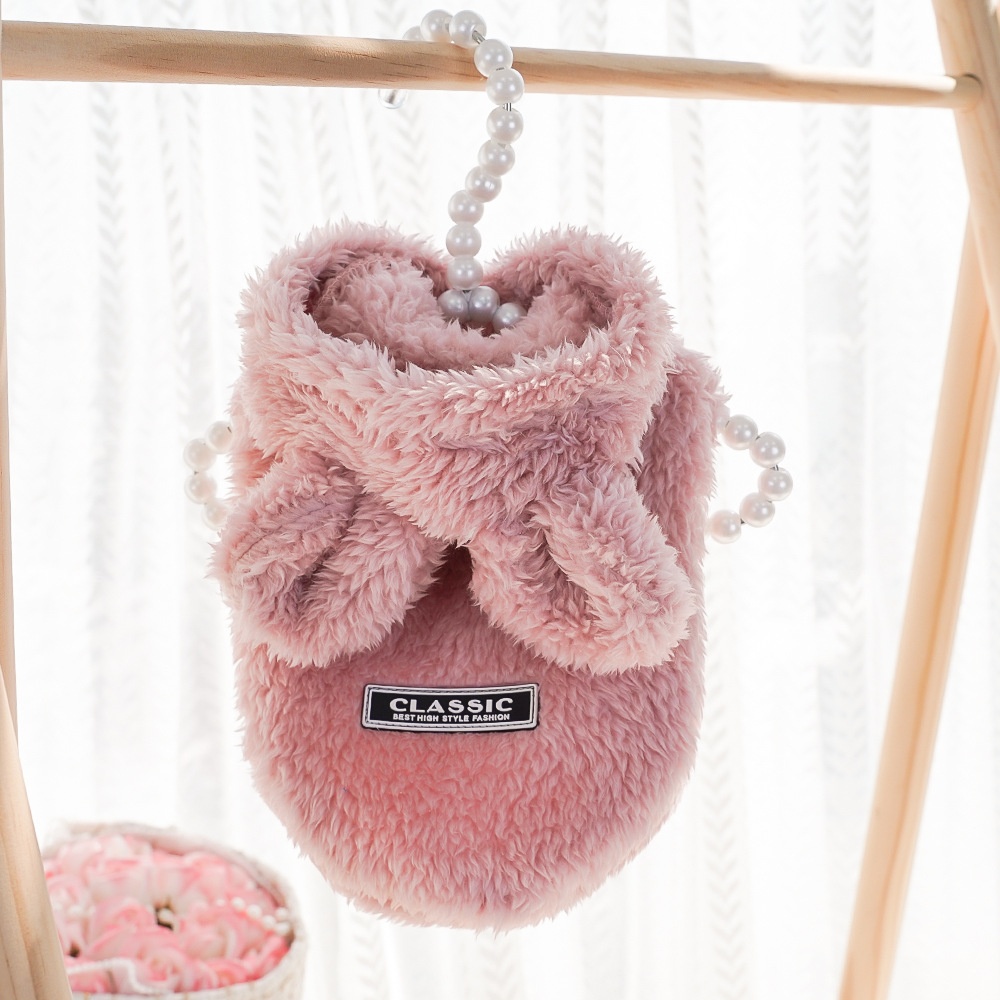 Plush Bunny Ear Fleece Pet Vest Coat with Hood