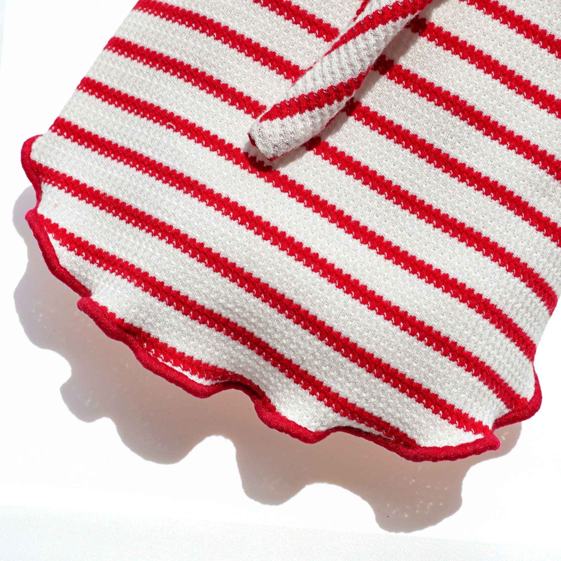 Striped Knitted Pet Hoodie with Pointed Cap for Dogs & Cats