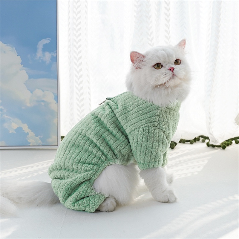 Fleece Pet Four-Legged Pajamas with Harness D-Ring