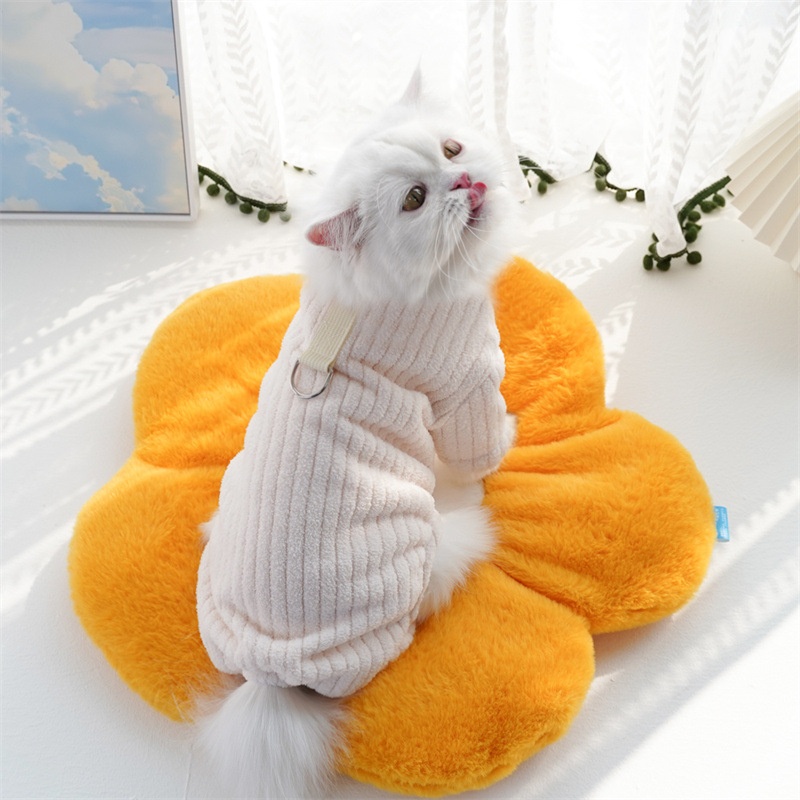 Fleece Pet Four-Legged Pajamas with Harness D-Ring