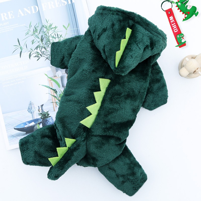 Plush Dinosaur Dog Hoodie Jumpsuit