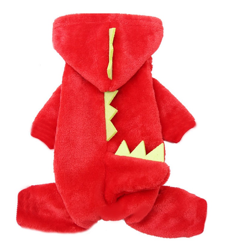 Plush Dinosaur Dog Hoodie Jumpsuit