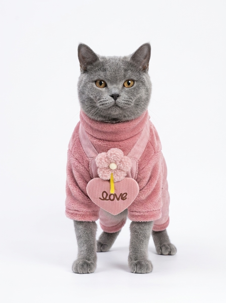 Plush Fleece & Corduroy Four-Legged Dog Jumpsuit