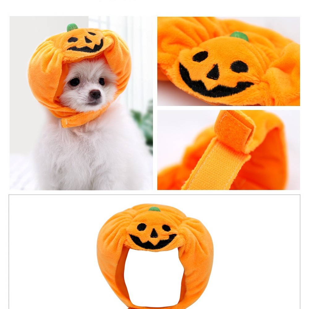 Halloween Pumpkin Pet Hat Costume Headwear