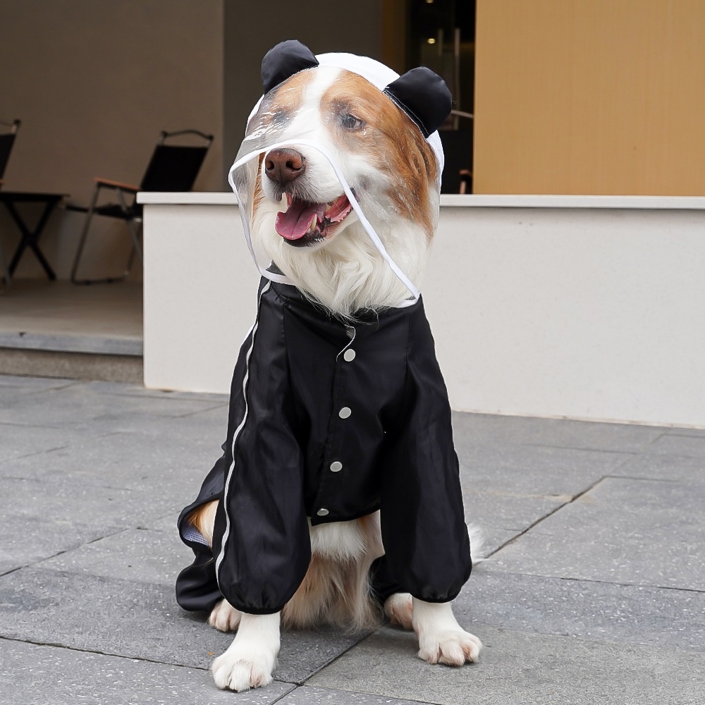 Full Body Dog Raincoat with Clear Visor Hood