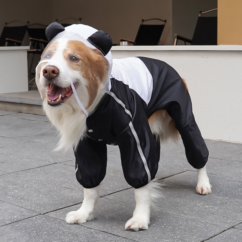 Full Body Dog Raincoat with Clear Visor Hood