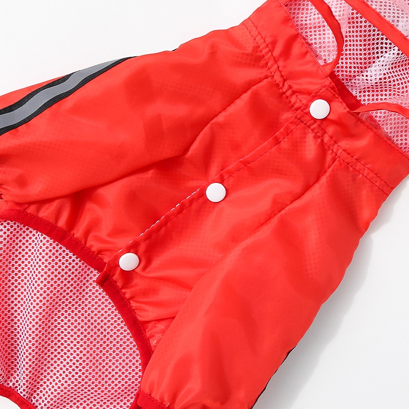 Full Body Dog Raincoat with Clear Visor Hood