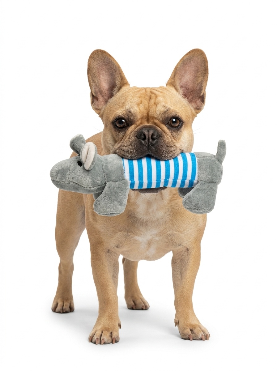 Plush Striped Animal Dog Toy