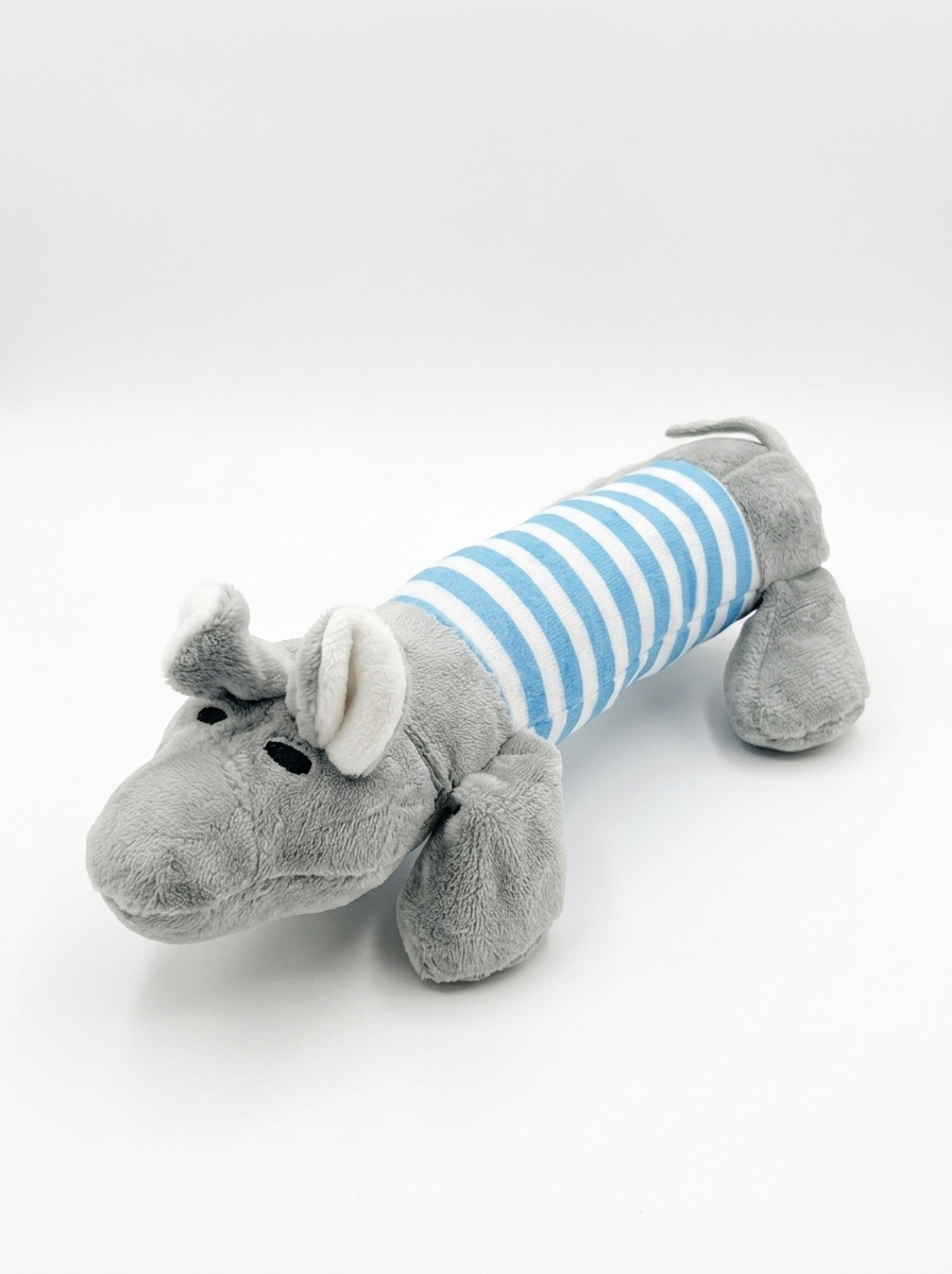 Plush Striped Animal Dog Toy