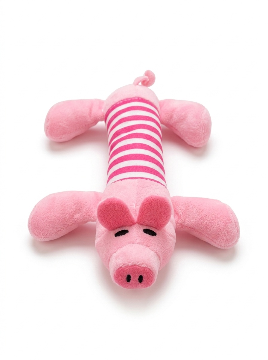 Plush Striped Animal Dog Toy