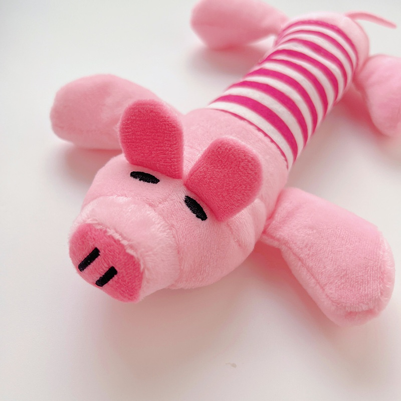Plush Striped Animal Dog Toy