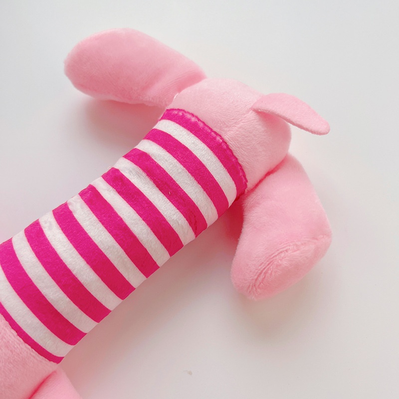 Plush Striped Animal Dog Toy