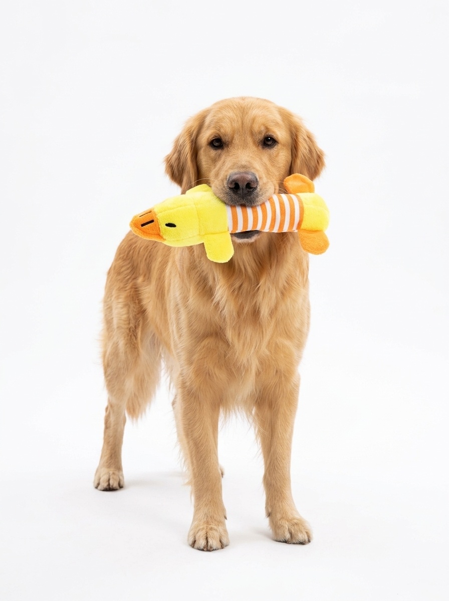 Plush Striped Animal Dog Toy