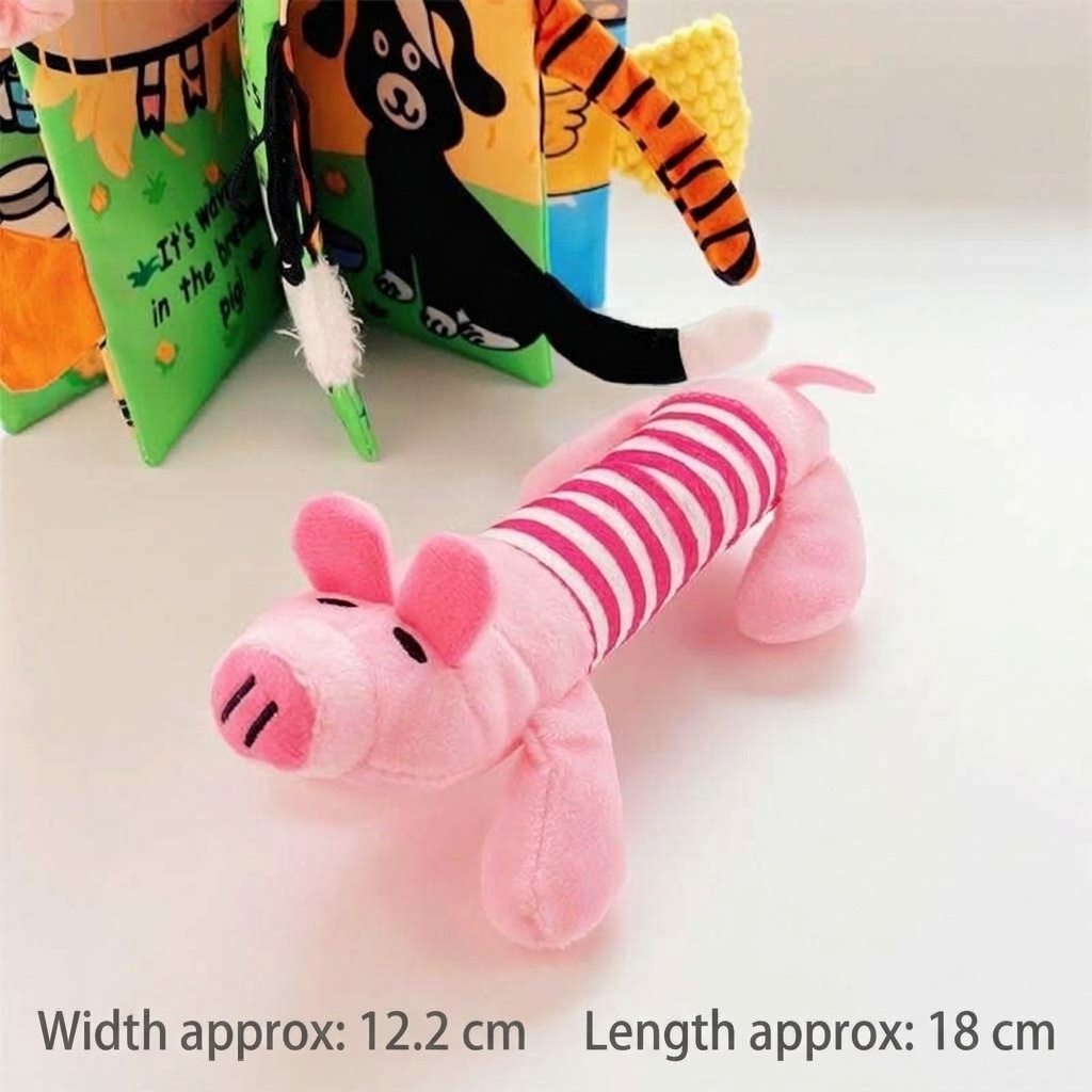 Plush Striped Animal Dog Toy