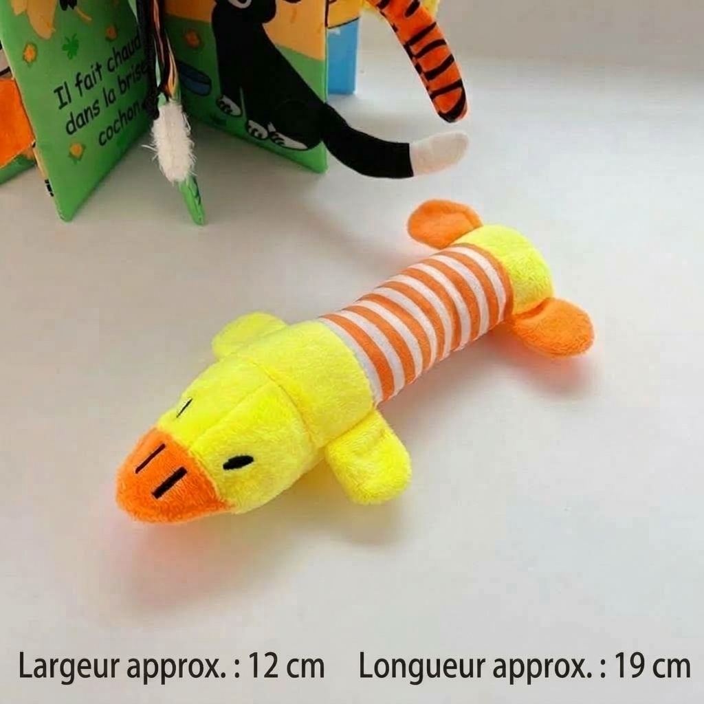 Plush Striped Animal Dog Toy