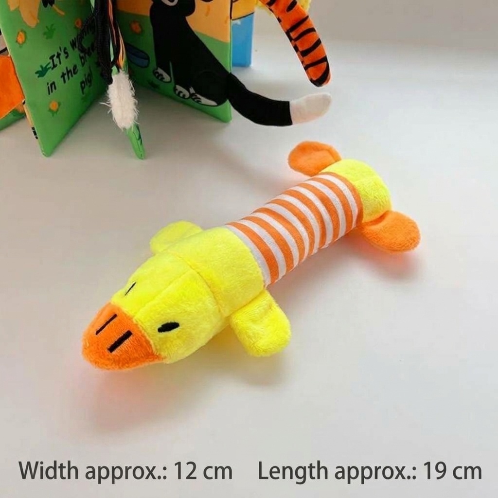 Plush Striped Animal Dog Toy