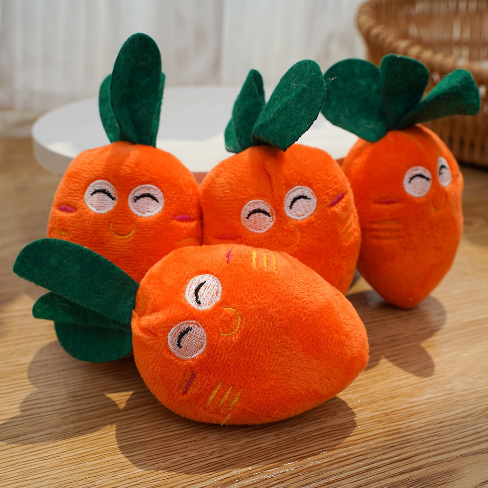 Squeaky Plush Carrot Pet Toy