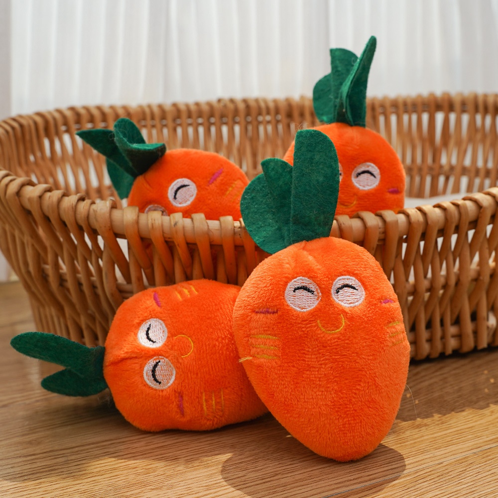 Squeaky Plush Carrot Pet Toy