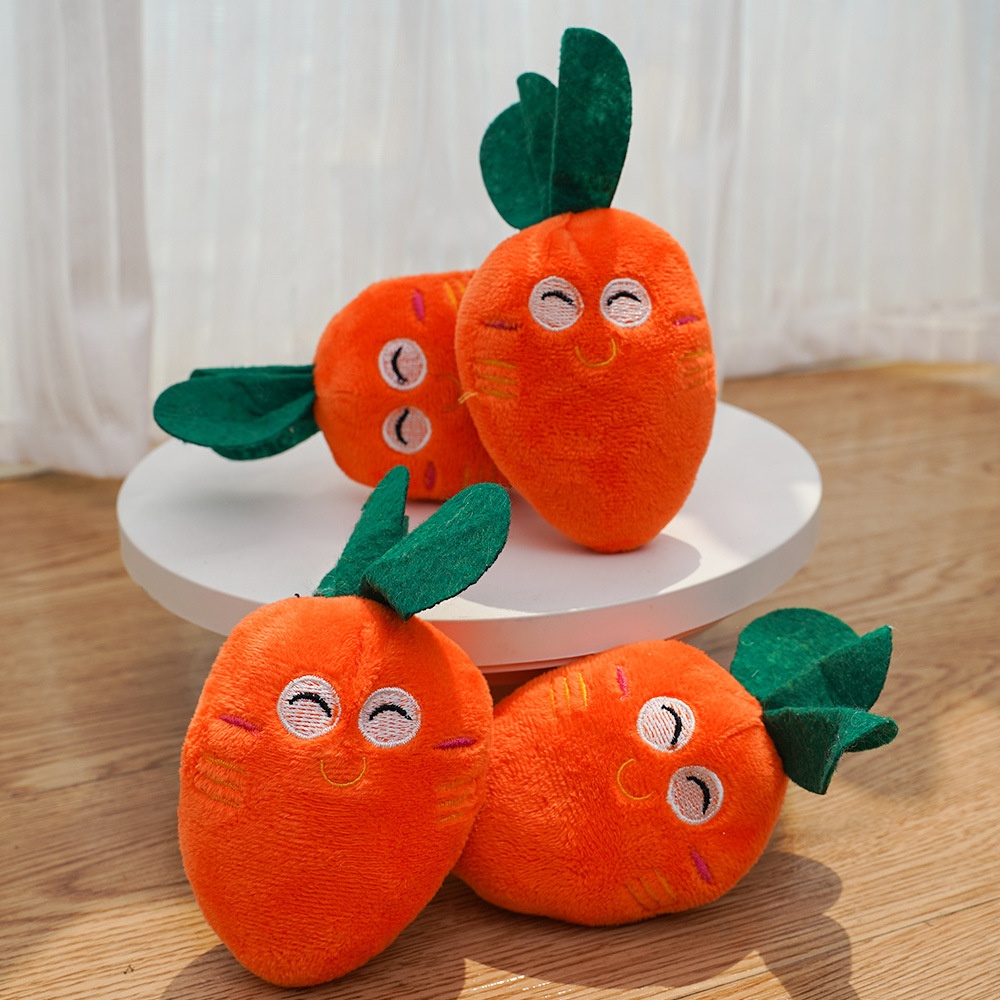 Squeaky Plush Carrot Pet Toy
