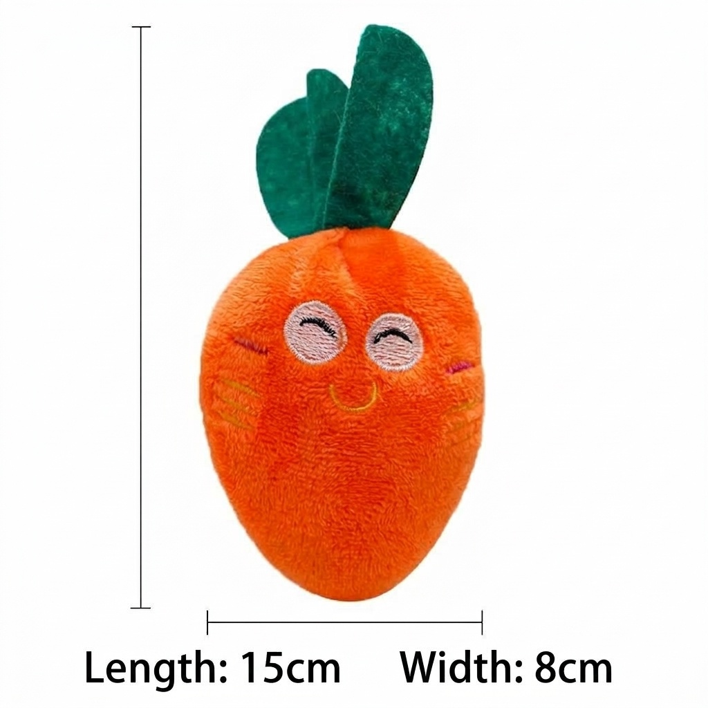 Squeaky Plush Carrot Pet Toy