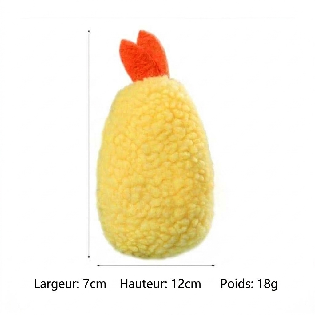 Plush Fried Shrimp Squeaky Dog Toy