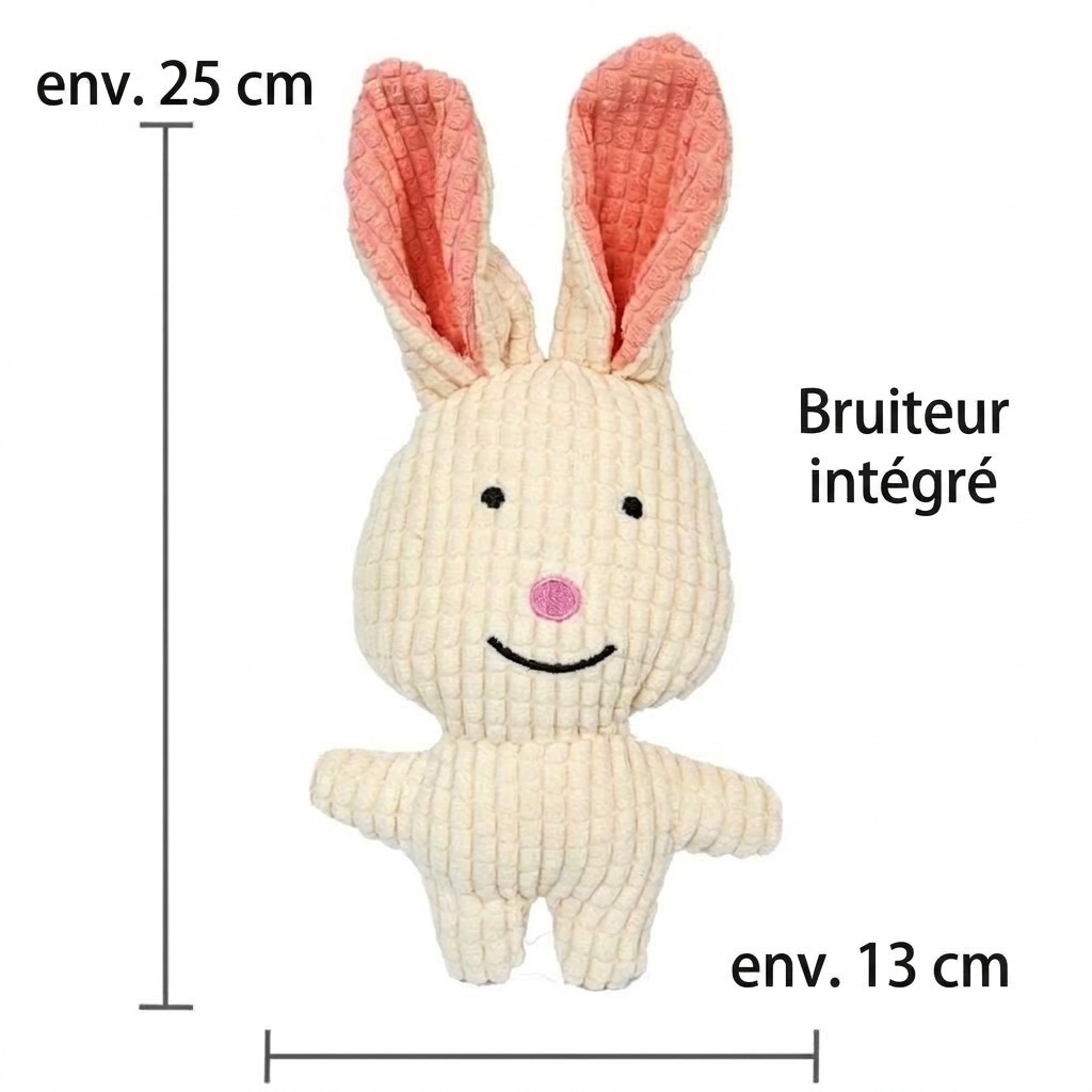 Corduroy Plush Squeaky Pet Toy Animal Character