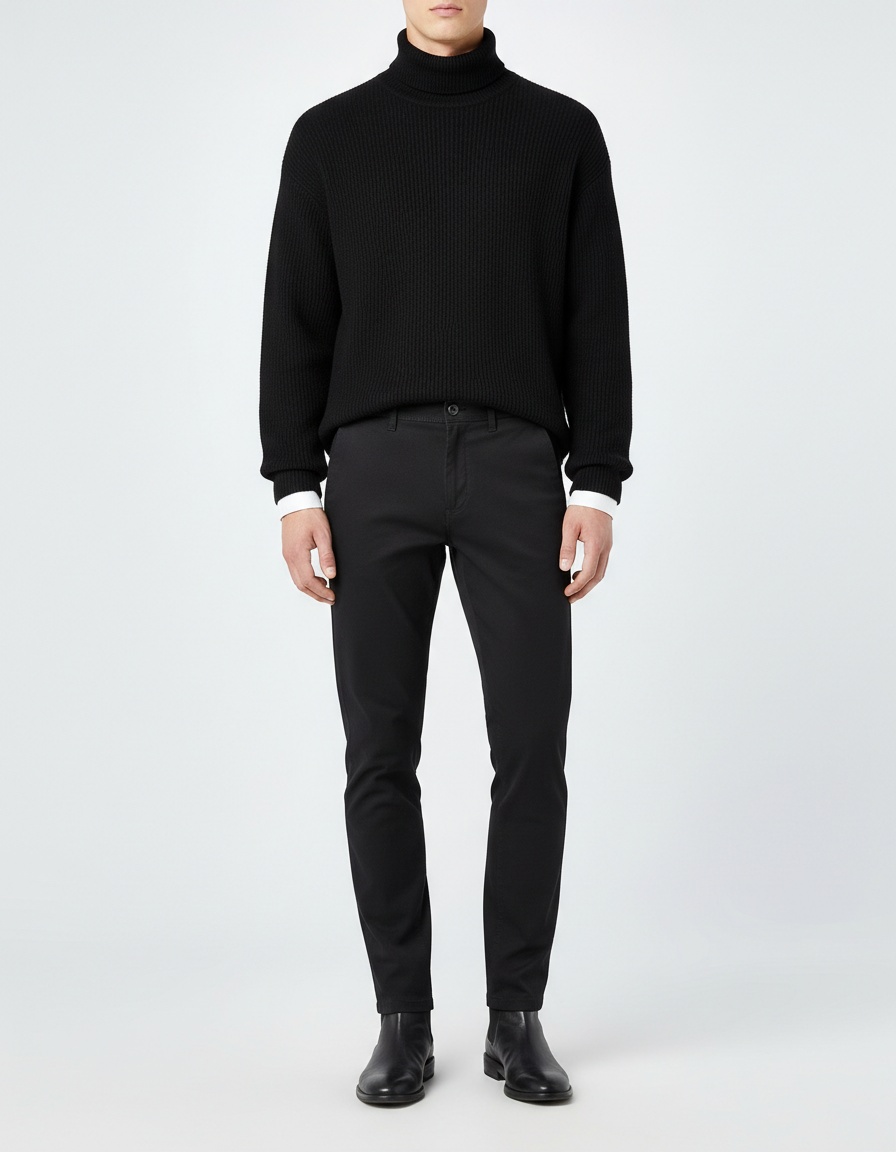 Pantalon homme respirant, style business casual, automne-hiver