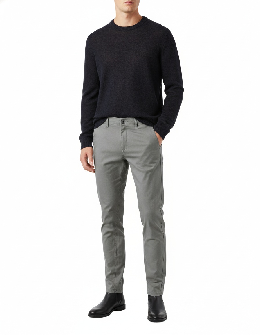 Pantalon homme respirant, style business casual, automne-hiver