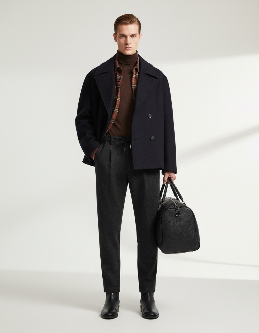 Versatile Men's Winter Business Casual Thickened Trousers