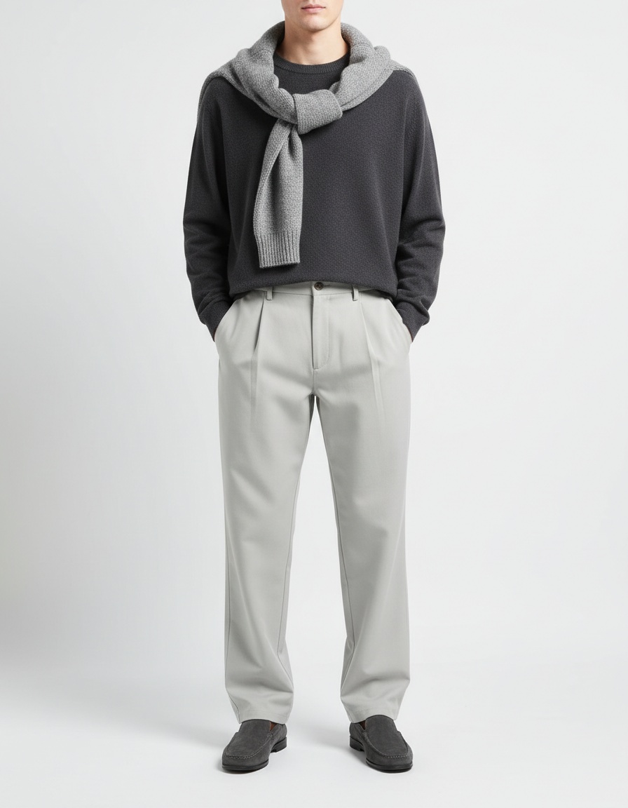 Old Money Style Elastic Waist Casual Men's Trousers