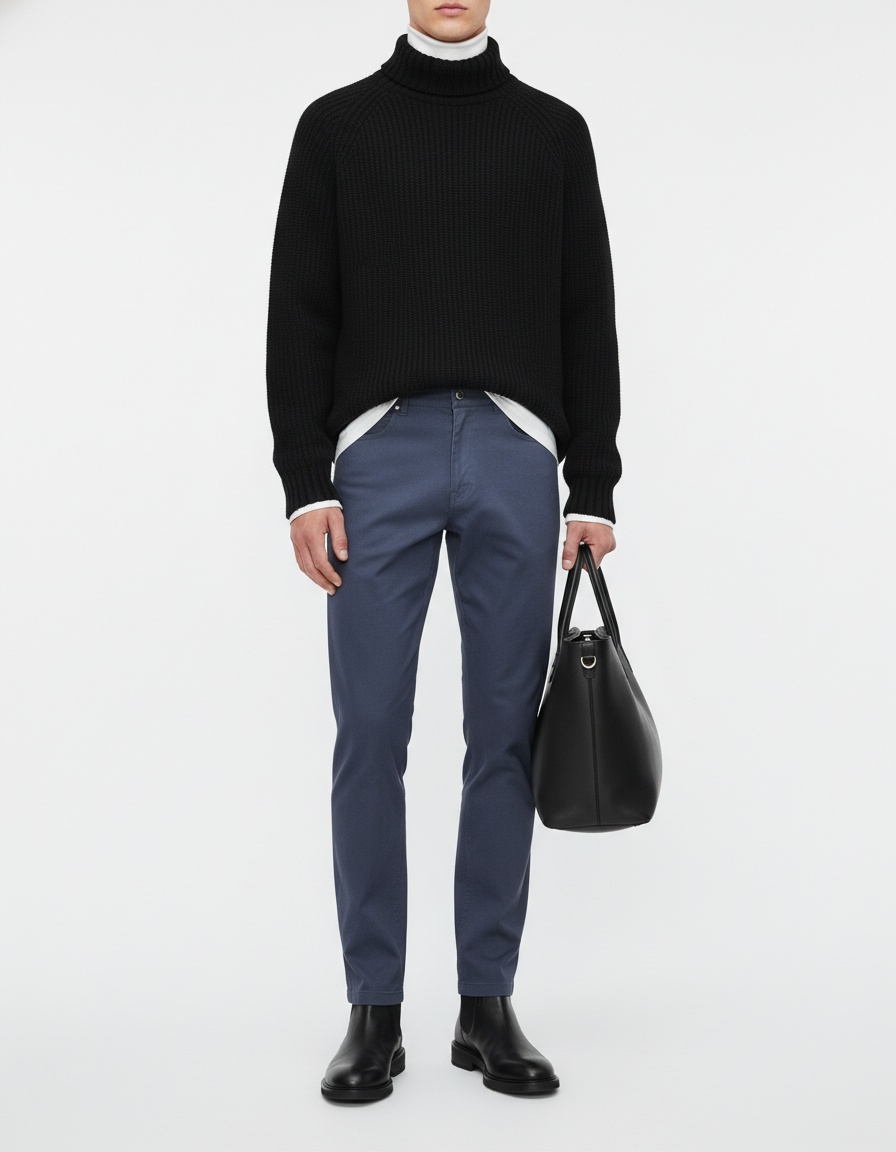 Breathable Straight-Leg Men's Trousers for Spring Business Casual Wear