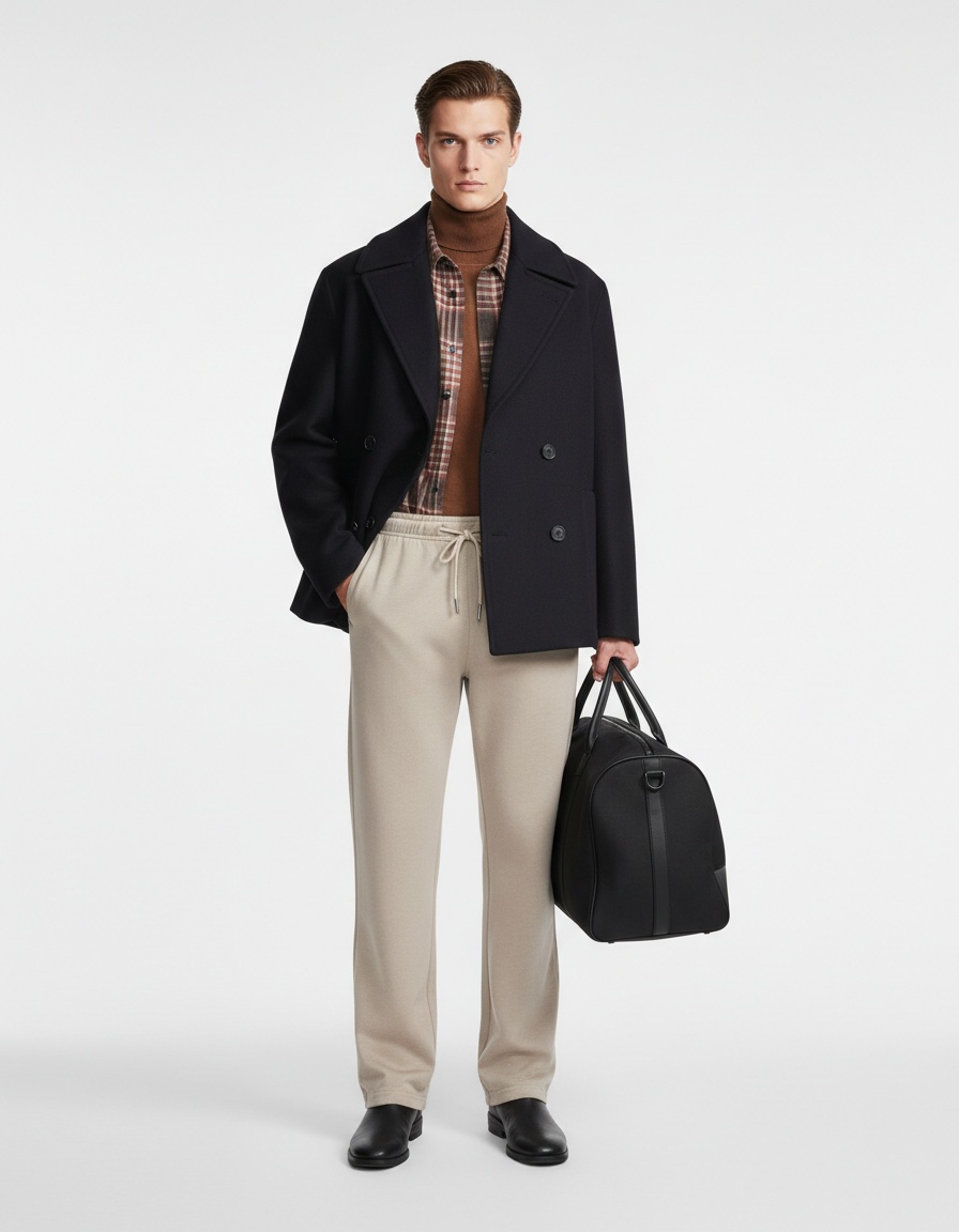 Spring Casual Slightly Wide Straight Leg Men's Trousers