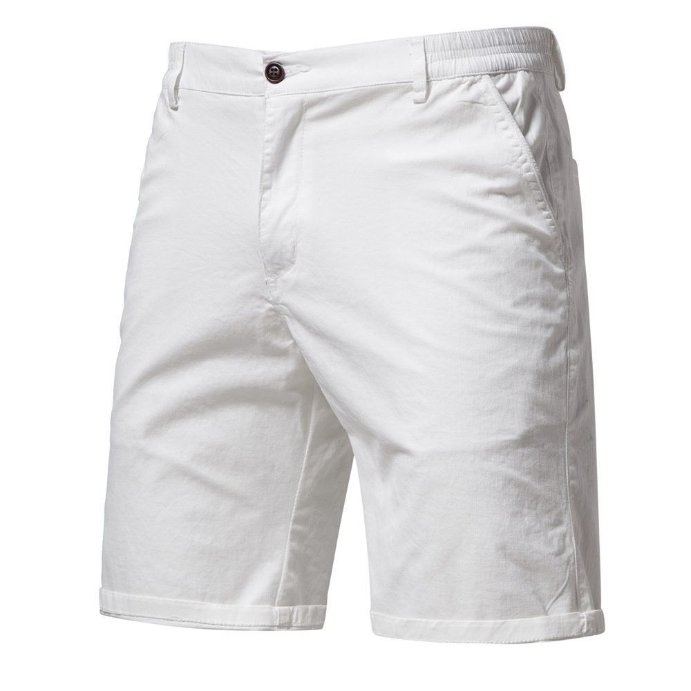 Pantalones cortos rectos y ajustados para hombre para uso informal de verano