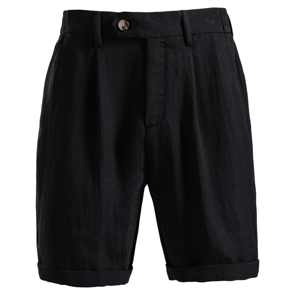 Old Money Style Business Casual Elastic Waist Men's Shorts
