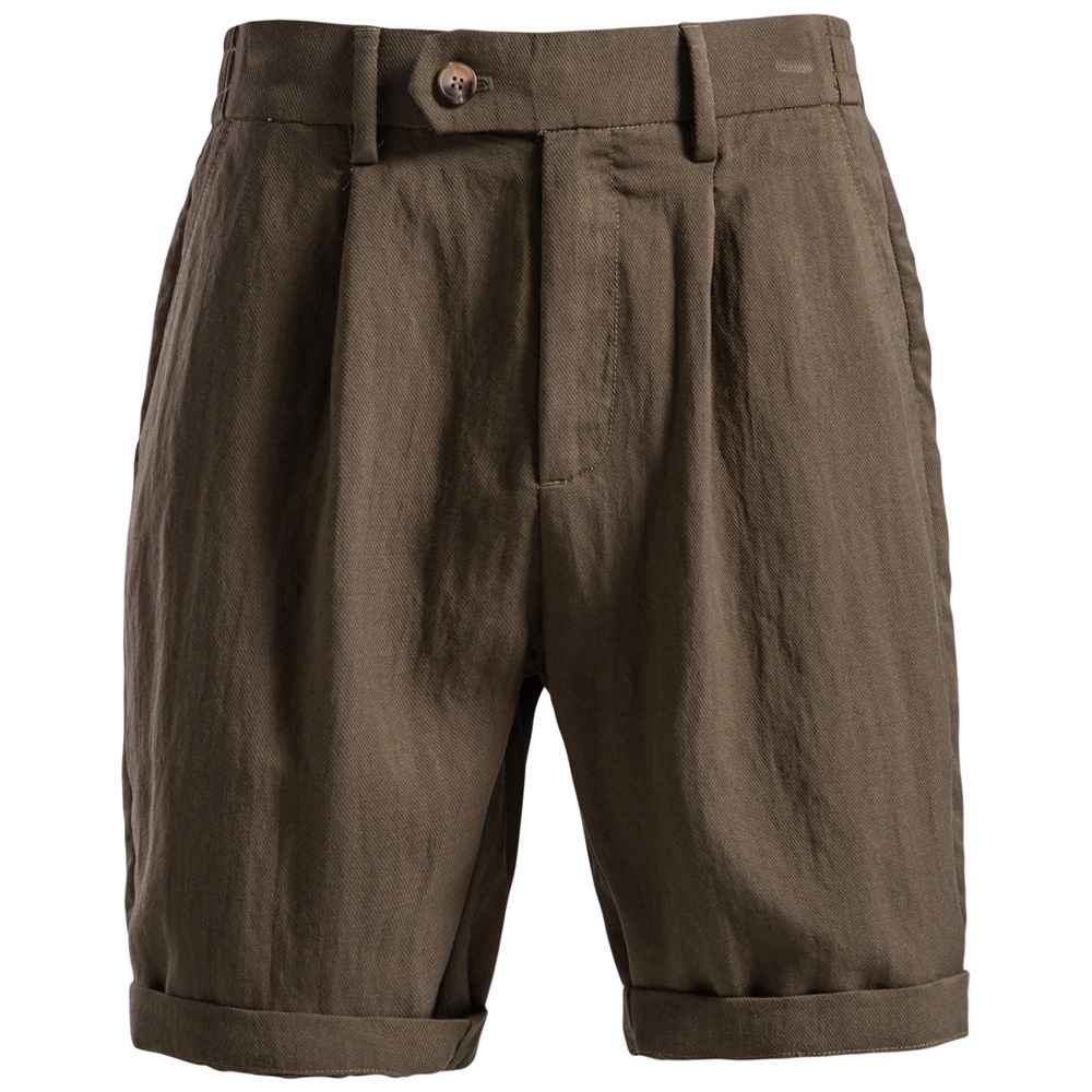 Old Money Style Business Casual Elastic Waist Men's Shorts