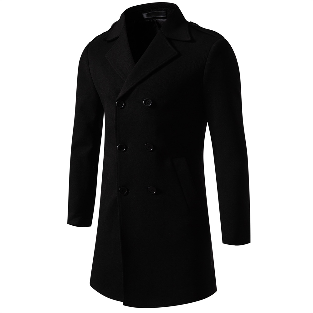 Winter Lapel Collar Coat for Men's Casual Outdoor Wear
