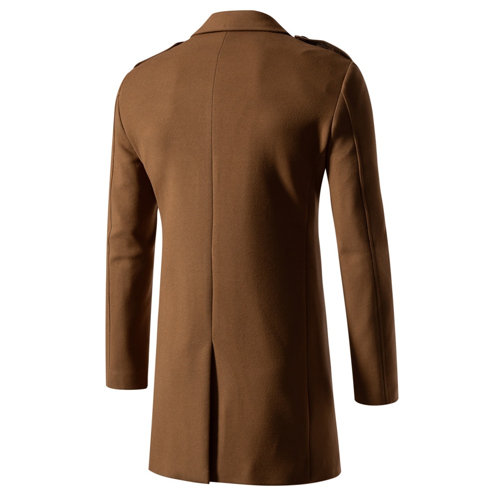 Winter Lapel Collar Coat for Men's Casual Outdoor Wear