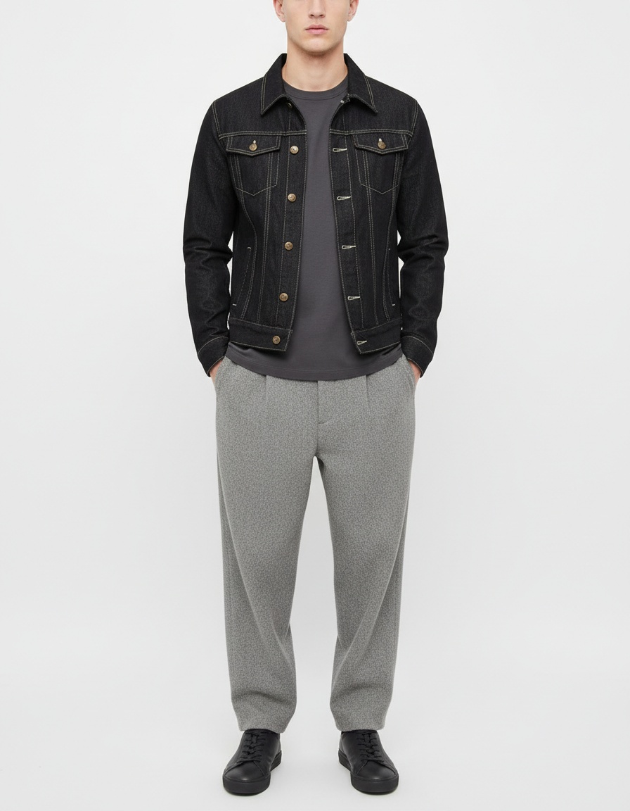 Slim Fit Autumn/Winter Men's Denim Jacket