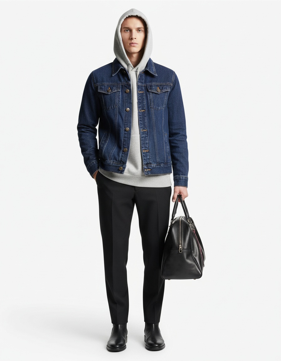Slim Fit Autumn/Winter Men's Denim Jacket